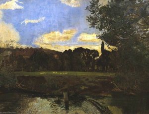 Sashes Meadow, Cookham — Gilbert Spencer