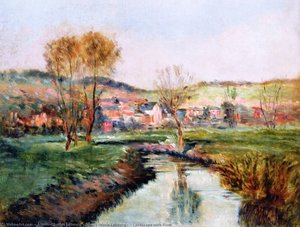Landscape With River — Albert-charles Lebourg