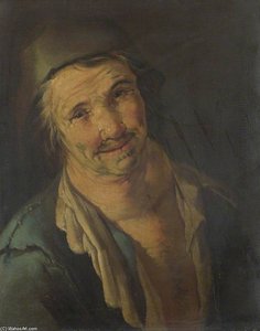 Head Of A Man In Blue — Giacomo Francesco Cipper