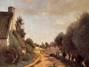 Un Camino Cerca De Arras — Jean-baptiste-camille Corot