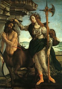 Pallas And The Centaur, Undated, Tempera — Sandro Botticelli