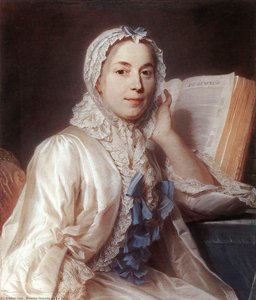 Mlle Ferrand Meditating On Newton — Maurice Quentin De La Tour