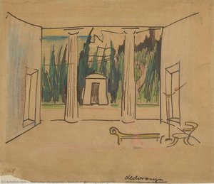 Sketch Of The Stage Design For — Stanislaw Wyspianski