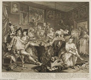 Plate Three, From A Rake's Progress — William Hogarth