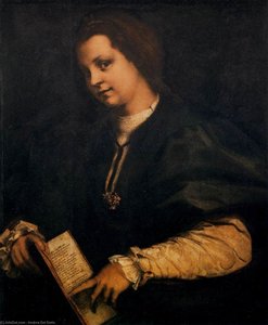 Portrait Of A Lady With A Book — Andrea Del Sarto