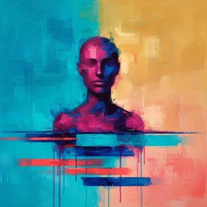 Phosphorescent Gaze Emerging From Luminous Planes Of Controlled Color — Laurent Fabre