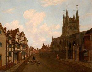 St Editha's Church And The Old Paregoric Shop, Tamworth — Henry Lark I Pratt
