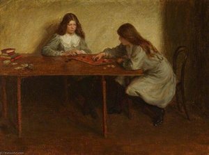 Playing Draughts, The Artist's Sisters — Brian Hatton