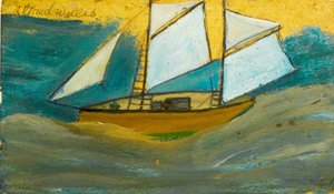 Ship In Rough Sea — Alfred Wallis