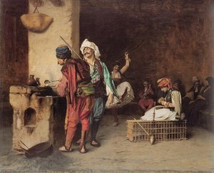 Cafe House, Cairo (aka Casting Bullets) — Jean-léon Gérôme