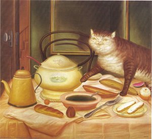 Nature Morte À La Soupe Verte — Fernando Botero
