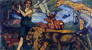 Orpheus Mit Tieren: Entwurf Für Ein Wandteppich — Franz Marc