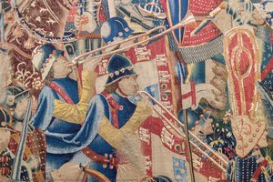 Detail Of The Tapestry “the Attack Of Asilah” — Tournai Passchier Grenier