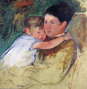 Skizze Von Anne Und Ihrer Amme — Mary Stevenson Cassatt