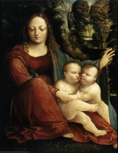 Madonna And Child With The Infant St John — Martino Piazza Da Lodi