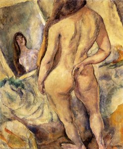 Nude In Front Of A Mirror — Julius Mordecai Pincas