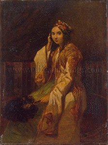 Woman In Orienta Dress — Alexandre Gabriel Decamps