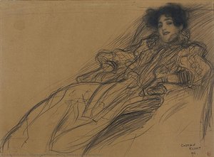 Young Woman In An Armchair — Gustav Klimt