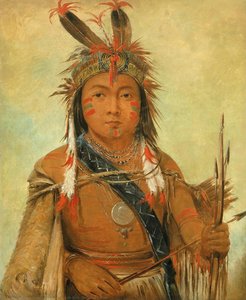 Ud-je-jock, Pelikan Und Junge — George Catlin