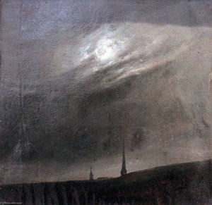 Moon Night Over Dresden — Johan Christian Claussen Dahl