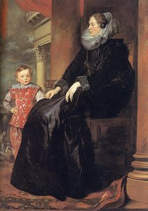Nobile Genovese Con Il Figlio — Sir Anthony Van Dyck