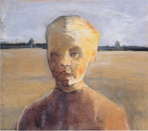 Portrait Of A Girl In A Landscape — Paula Modersohn-becker