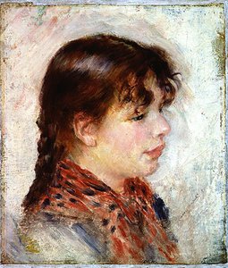 Head Of A Young Neapolitan Girl — Pierre-auguste Renoir