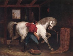 Governor Sprague's White Horse — Edward Mitchell Bannister