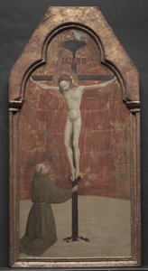 St. Francis Kneeling Before Christ On The Cross — Sassetta (stefano Di Giovanni)