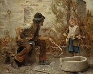 A Woodcutter And His Daughter — Arthur Hacker