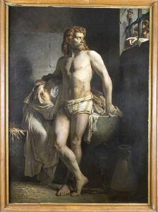 Soldat Gaulois Avec Sa Fille Prisonniers À Rome — Félix Joseph Barrias