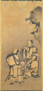 Qin Gao And Other Immortals; Right Scroll — Sesson Yūbai