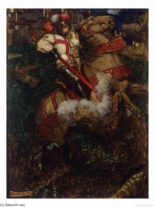 George Slaying The Dragon — John Byam Shaw