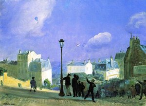 Flying Kites, Montmartre — William James Glackens
