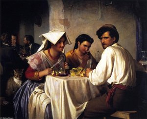 In A Roman Osteria — Carl Heinrich Bloch