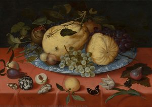 Stillleben Mit Früchten, Muscheln Und Tulpe — Balthasar Van Der Ast