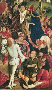 Knights And Soldiers Playing Dice For Christ's Robe — Derick Baegert
