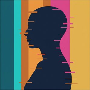 The Fractured Essence Of A Midnight Profile Amidst Prismatic Digital Disruption — Laurent Delcourt