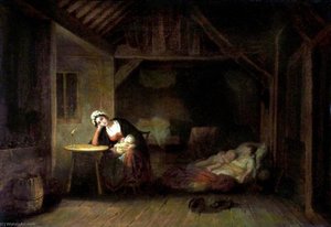 The Progress Of Intemperance The Expectant Wife — Edward Villiers Rippingille