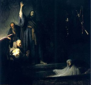 La Résurrection De Lazare, Los Ángeles — Rembrandt Van Rijn