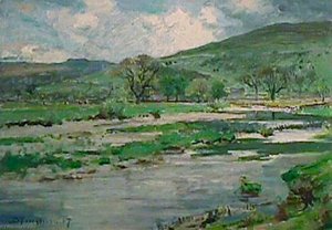River Scene — Bertram Priestman