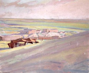 View Of Chagar Bazaar, Syria, Sunset — Dora Altounyan