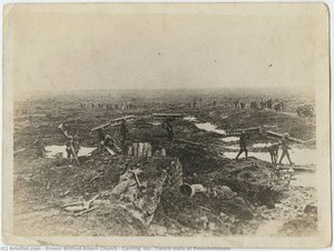 Transportando Tablones De Combate En Passchendaele — Ernest Wilfred Albert Church