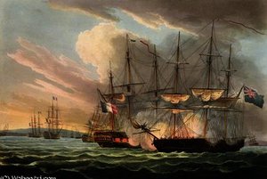 Destruction Of The French Fleet In Basque Roads — Thomas Whitcombe