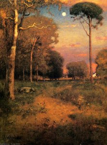 Early Moonrise, Florida (also Known As Early Morning, Florida) — George Innes