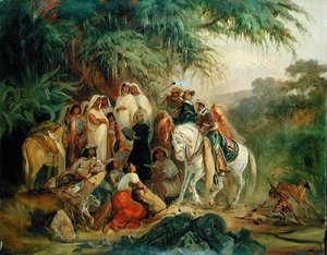 Folk Scene In Pico De Orizaba — Johann Moritz Rugendas