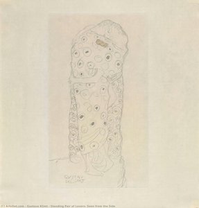 Stående Par Af Elskende, Set Fra Siden — Gustav Klimt