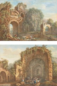 Ancient Gate At Cumae Near Naples Grotto Of Egeria On The Via Appia — Charles Louis Clerisseau
