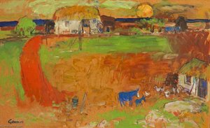 Landscape With Blue Donkey — Reginald Gammon