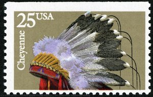 25c Cheyenne Headdress Stamp — United States Postal Service